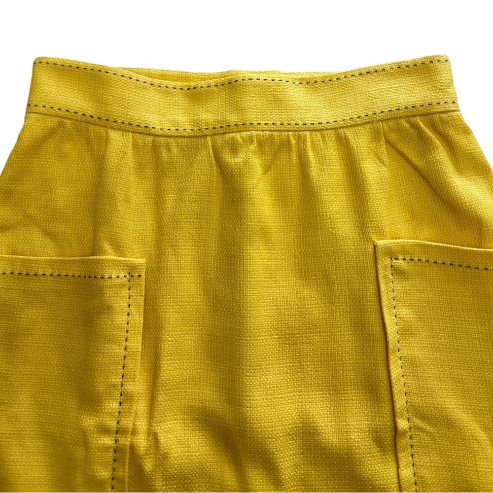 NEW Anthropologie Cartonnier Well Pocket Contrast Stitch Tweed Pencil Skirt Sz 6 - Picture 5 of 14